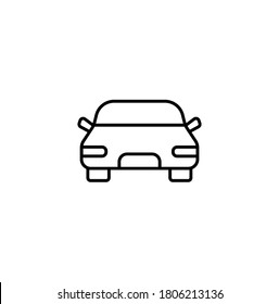 Ilustración vectorial de icono de línea delgada simple para automóvil