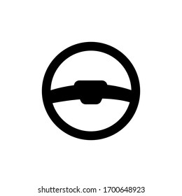 Car / automobile steering wheel or driving wheel flat icon for apps and websites