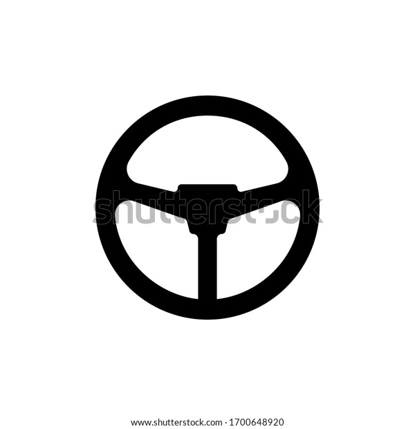 Car / automobile steering wheel or driving wheel\
flat icon for apps and\
websites