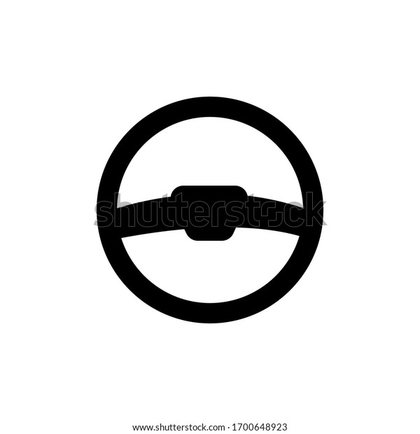 Car / automobile steering wheel or driving wheel\
flat icon for apps and\
websites