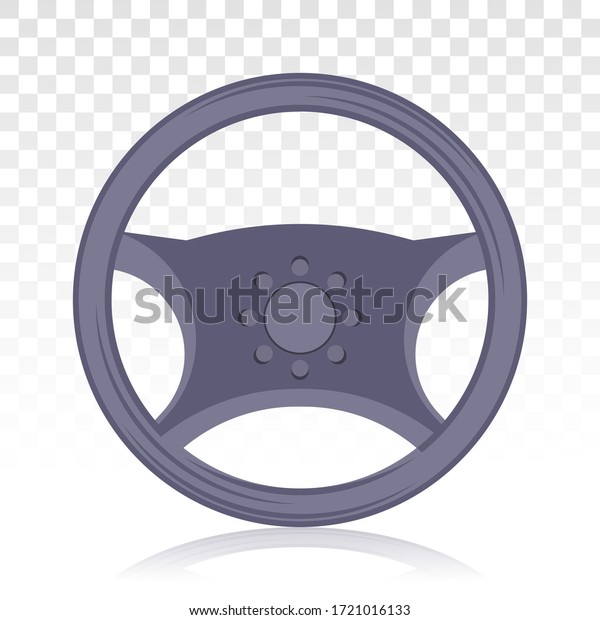 Car / automobile steering wheel or
driving wheel flat icon on a transparent
background