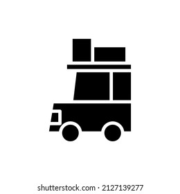 Car, Automobile, Transportation Solid Icon Vector Illustration Logo Template. Suitable For Many Purposes.