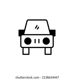 Car, Automobile, Transportation Solid Line Icon Vector Illustration Logo Template. Suitable For Many Purposes.