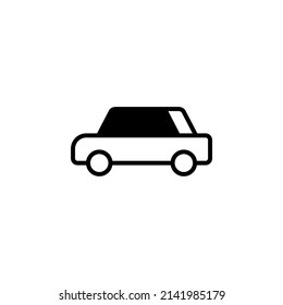 Car, Automobile, Transportation Solid Line Icon Vector Illustration Logo Template. Suitable For Many Purposes.