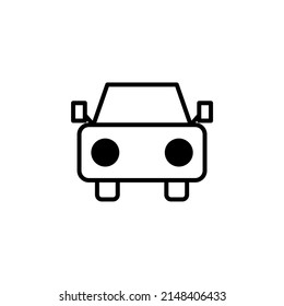 Car, Automobile, Transportation Solid Line Icon Vector Illustration Logo Template. Suitable For Many Purposes.