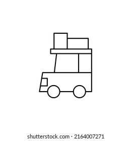 Car, Automobile, Transportation Thin Line Icon Vector Illustration Logo Template. Suitable For Many Purposes.