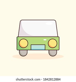 car, automobile, vehicle, transport color icon vector illustration