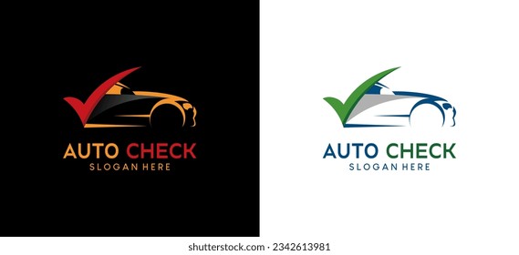 Car automotive check logo icon symbol for transportation, industry or business