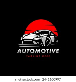 Ilustración vectorial de diseño de logotipo automotriz