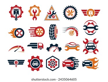 Car Automotive Logo Element Set