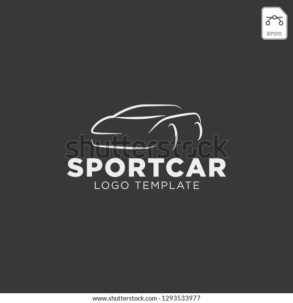 Car automotive logo in simple line graphic design\
template vector - Vector