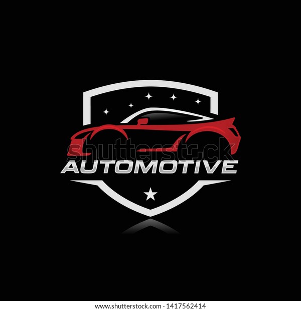 Car Automotive Logo Vector Illustration Shield Stock Vector (Royalty ...