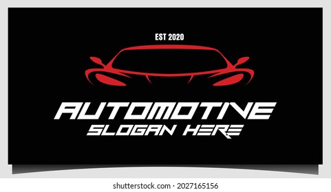 car automotive modern futuristic logo design vector