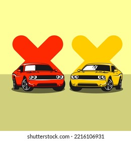 ilustración vectorial de automoción, coche clásico, coche deportivo retro