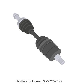 Car Axle, Automotive Flat Illustration Isolated