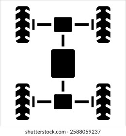 Car Axle Icon Element For Design