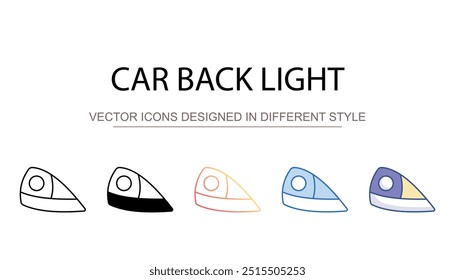 Car Back Light icon design with white background stock illustration