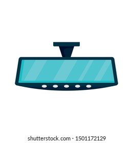 Car back mirror icon. Flat illustration of car back mirror vector icon for web design