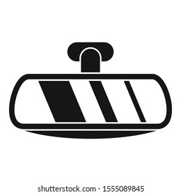 Car back mirror icon. Simple illustration of car back mirror vector icon for web design isolated on white background