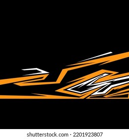car background sticker design vector