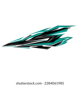 car background sticker design vector. modern vinyl stickers of buses, sedans, vans and trucks