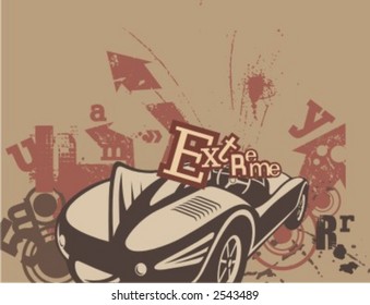 Car Backgrounds Series in Grunge Style. Check my portfolio for much more of this series as well as thousands of similar and other great vector items.