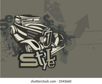 Car Backgrounds Series in Grunge Style. Check my portfolio for much more of this series as well as thousands of similar and other great vector items.