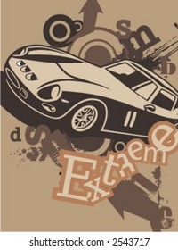 Car Backgrounds Series in Grunge Style. Check my portfolio for much more of this series as well as thousands of similar and other great vector items.