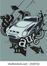 Car Backgrounds Series in Grunge Style. Check my portfolio for much more of this series as well as thousands of similar and other great vector items.