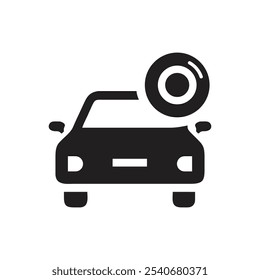 Car Backup Camera Icon - on white background