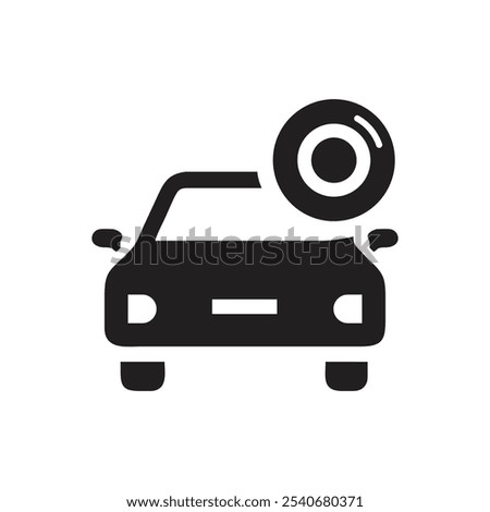 Car Backup Camera Icon - on white background