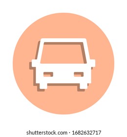 Car badge icon. Simple glyph, flat vector of web icons for ui and ux, website or mobile application