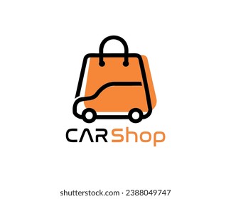 car bag shop logo icon symbol design template illustration inspiration