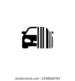 car barcode monogram logo design