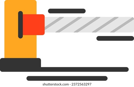 Car barrier Flat Icon Design