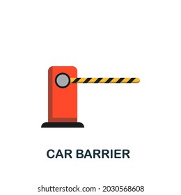 Car Barrier icon. Flat sign element from transport collection. Creative Car Barrier icon for web design, templates, infographics and more
