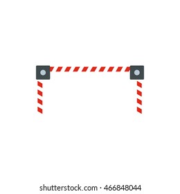 Car barrier icon in flat style isolated on white background. Obstacle symbol