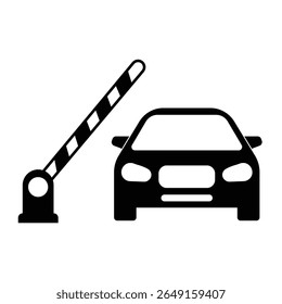  Icono de la barrera del coche. Ilustración vectorial