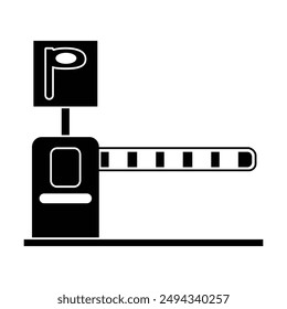 car barrier icon vector on white background
