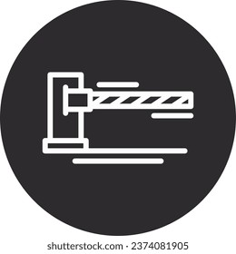 Car barrier Inverted Circle Design Icon