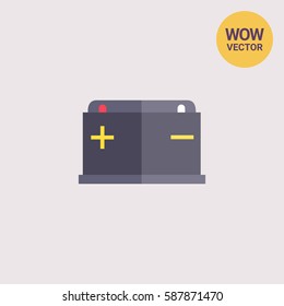 Icon Car Battery Plus Minus Signs: vector de stock (libre de regalías ...