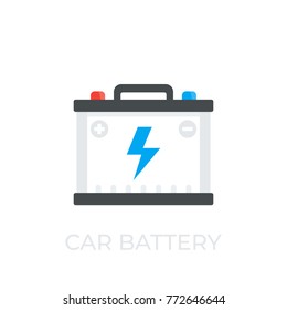 car battery, accumulator vector icon