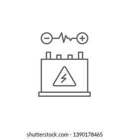 Car battery, automotive service icon. Element of auto service icon. Thin line icon for website design and development, app development. Premium icon