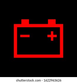Car battery and background as icon