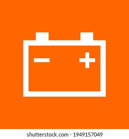 Car battery and background as icon