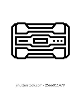 car battery charger car line icon vector. car battery charger car sign. isolated contour symbol black illustration