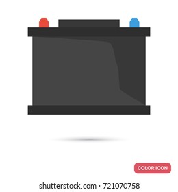 Car battery color flat icon