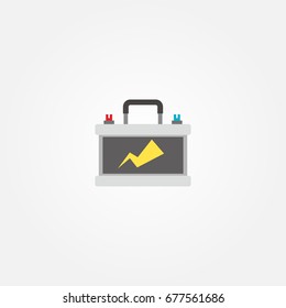 Car Battery. Design Vector Illustration
