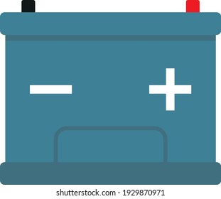 Autobatterie. Zeichnung in einem flachen Stil.