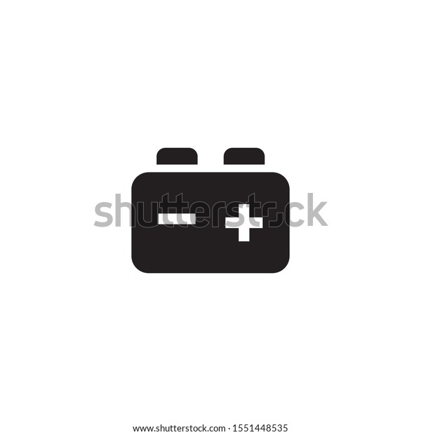 car battery flat\
icon illustration- vector
